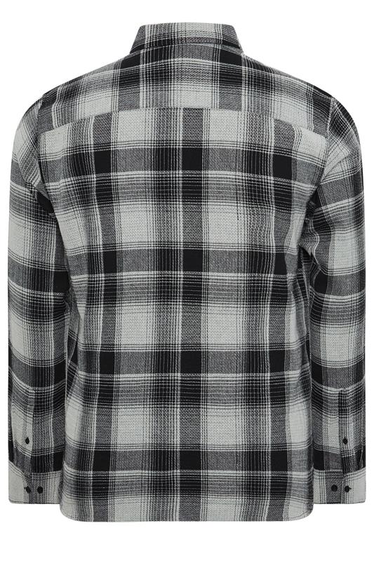 BadRhino Big & Tall Black Check Long Sleeve Shirt | BadRhino 6