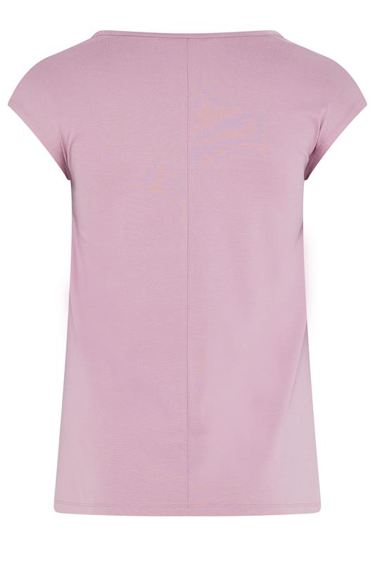 YOURS Plus Size Pink Cap Sleeve Top | Yours Clothing 6