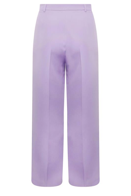 YOURS Plus Size Purple Wide Leg Trousers | Yours Clothing  7