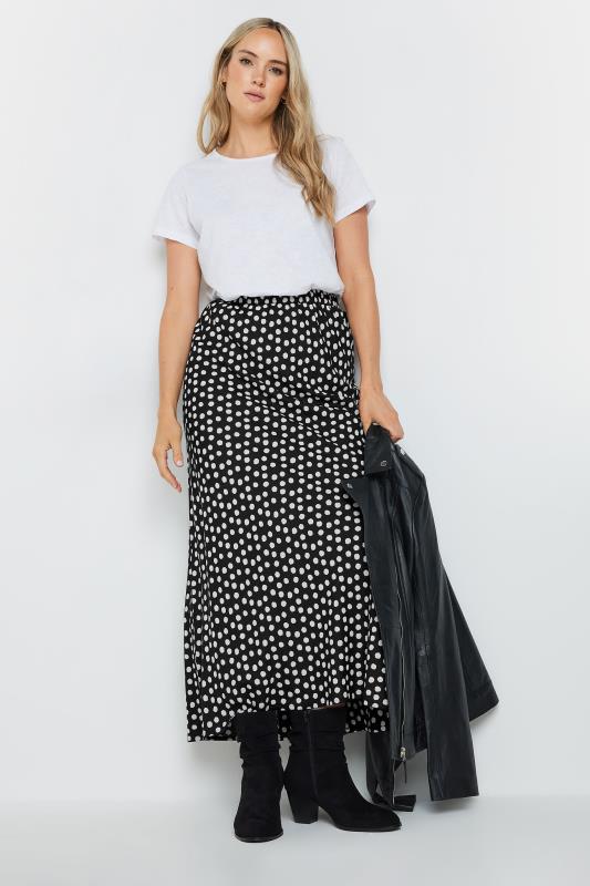 LTS Tall Women's Black & White Spot Print Midaxi Skirt | Long Tall Sally 2