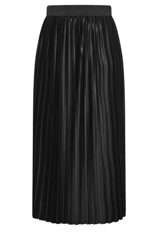 YOURS Plus Size Black Pleated Maxi Skirt | Yours Clothing 5