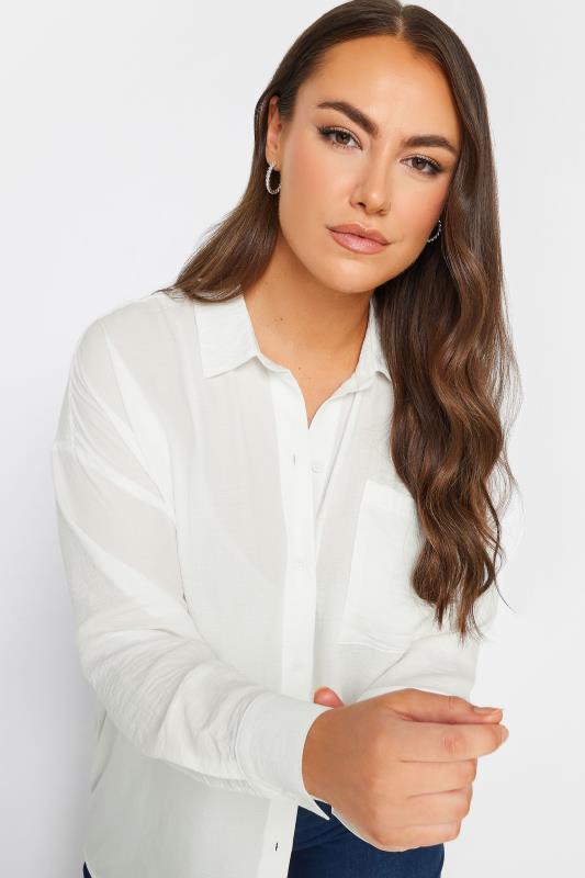 YOURS Plus Size White Oversized Boyfriend Shirt | Yours Clothing 4