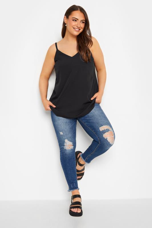 YOURS Curve Plus Size Black Cami Top | Yours Clothing  2