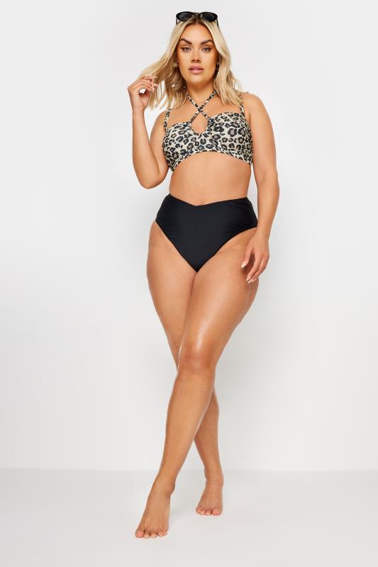 YOURS Plus Size Black V-Front Bikini Brief | Yours Clothing 3