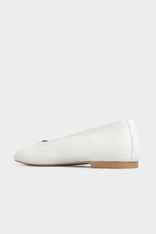 LTS Off-White Almond Toe Ballerinas In Standard Fit | Long Tall Sally 5