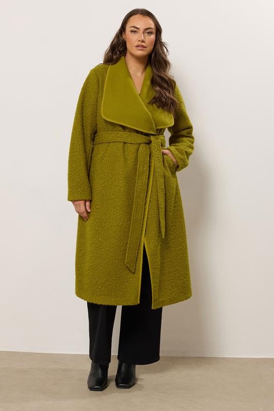 EVANS Plus Size Green Waterfall Coat | Evans 2