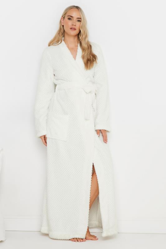 Tall  LTS Tall Ivory White Waffle Maxi Dressing Gown