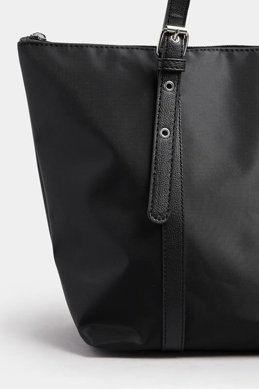Black Buckle Strap Tote Bag | Yours Clothing 4