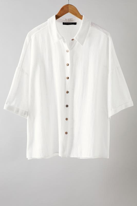 Plus size white cotton shirt best sale