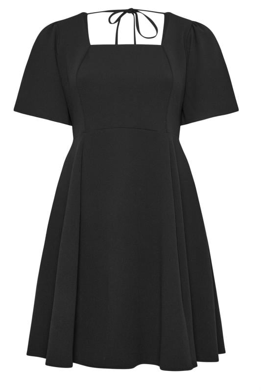 LIMITED COLLECTION Plus Size Black Angel Sleeve Mini Dress | Yours Clothing 6