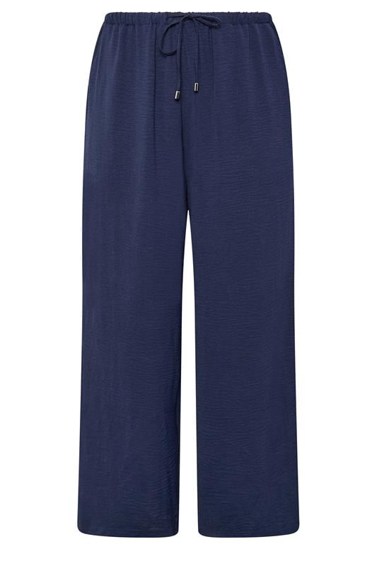 EVANS Plus Size 2 Pack Black & Navy Wide Leg Trousers | Evans 2