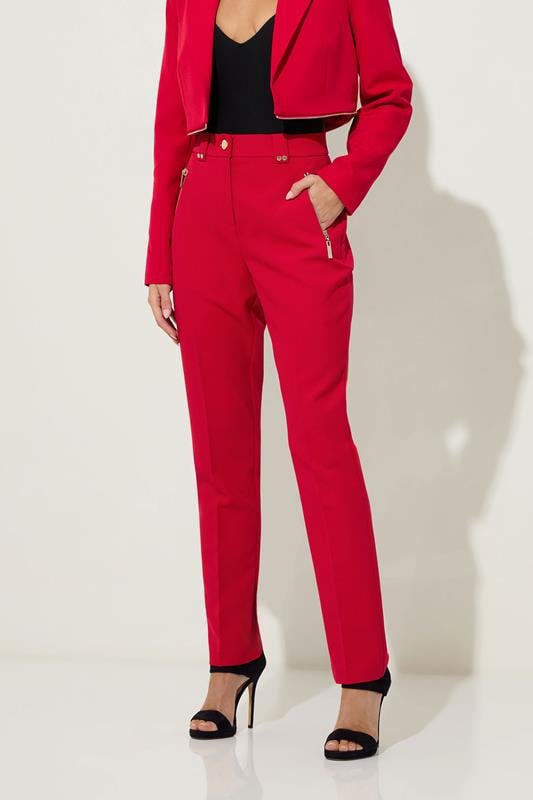 STAR Red Tailored Straight Leg Trousers | StarByJM 2