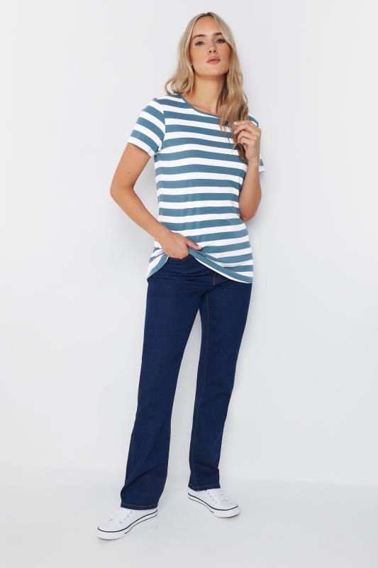 LTS Tall Blue Short Sleeve Striped Top | Long Tall Sally 2