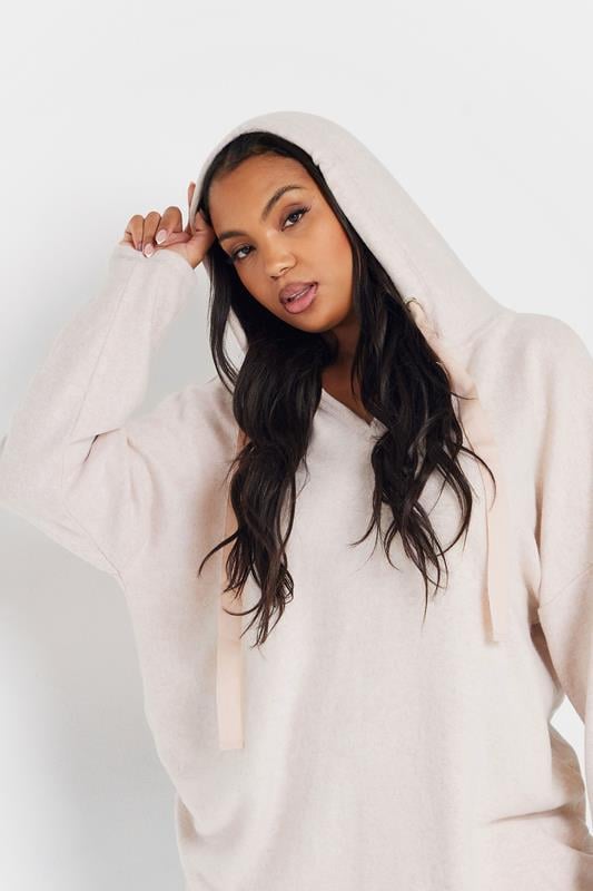 YOURS Plus Size Pink Soft Touch Hoodie | Yours Clothing 4
