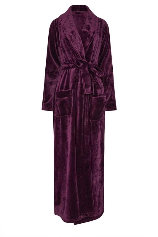 LTS Tall Burgundy Red Super Luxe Maxi Dressing Gown | Long Tall Sally 6