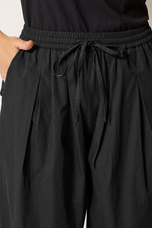 LTS Tall Women's Black Cotton Barrel Trousers | Long Tall Sally 4