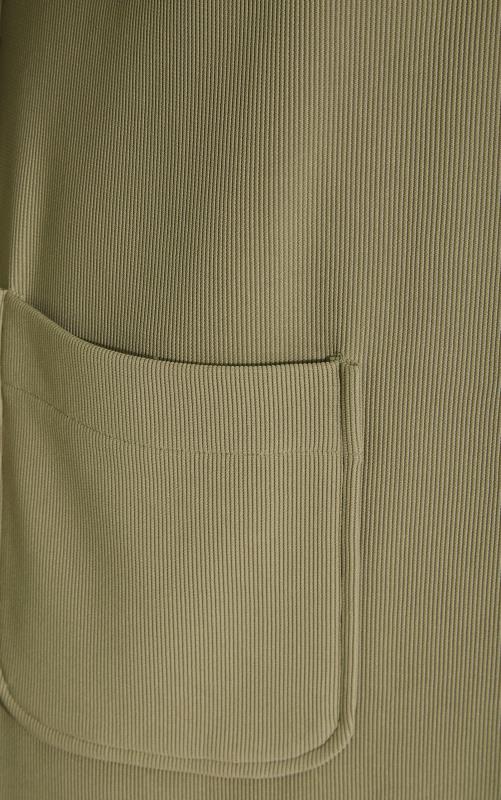 LTS Tall Women's Sage Green Ribbed Blazer Jacket | Long Tall Sally 5