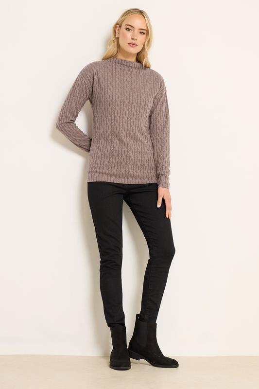 LTS Tall Light Pink Knit Funnel Top | Long Tall Sally 1