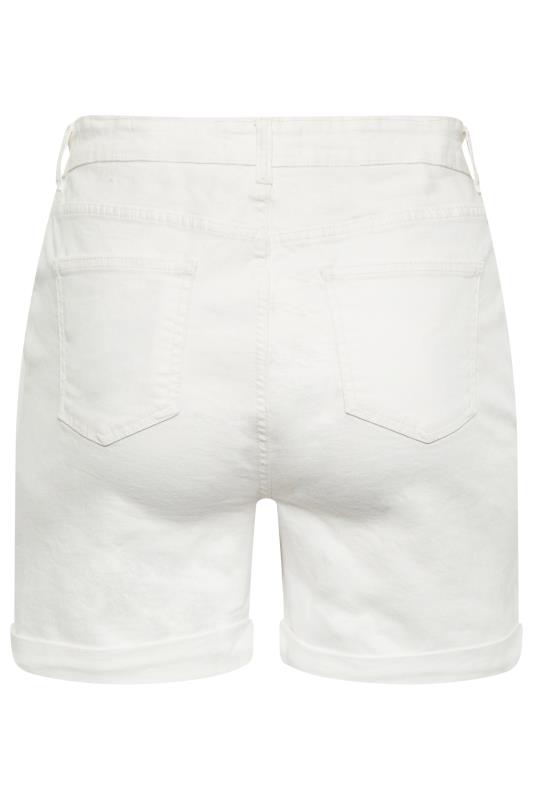 YOURS Curve Plus Size White Mom Shorts | Yours Clothing  7