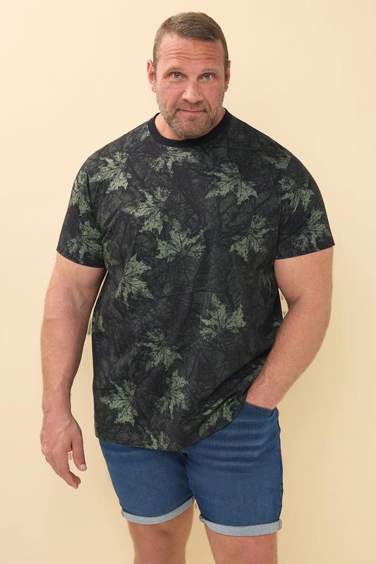 Men's  BadRhino Big & Tall Green Leaf Camouflage T-Shirt