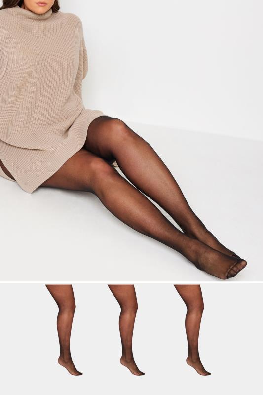 Plus Size Tights Yours 3 PACK Black 20 Denier Ladder Resist Tights