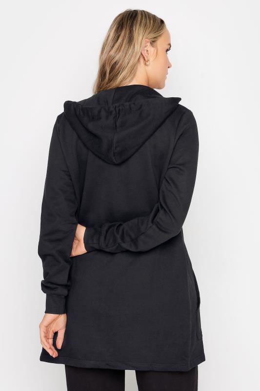 LTS Tall Women's Black Cotton Longline Hoodie | Long Tall Sally 3