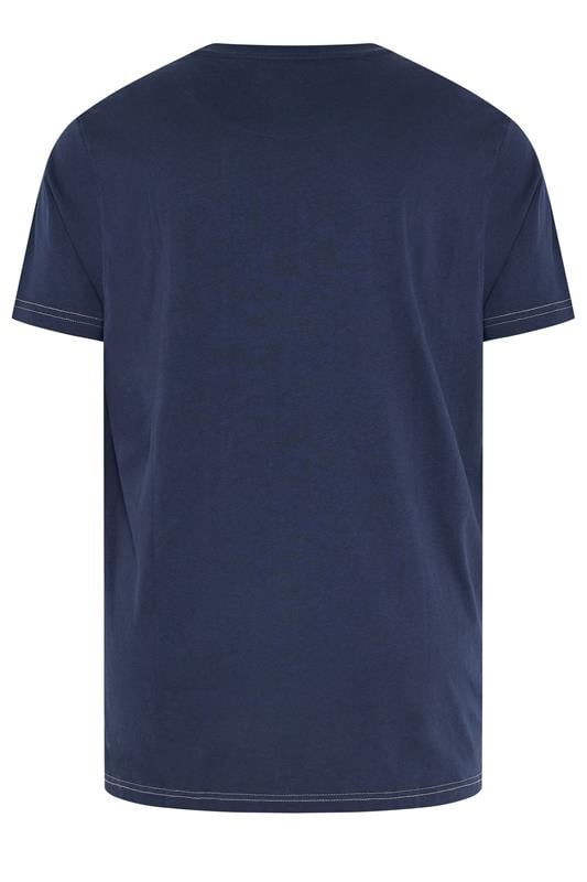 KAM Big & Tall Navy Blue Lake Yellowstone Graphic T-Shirt | BadRhino 2