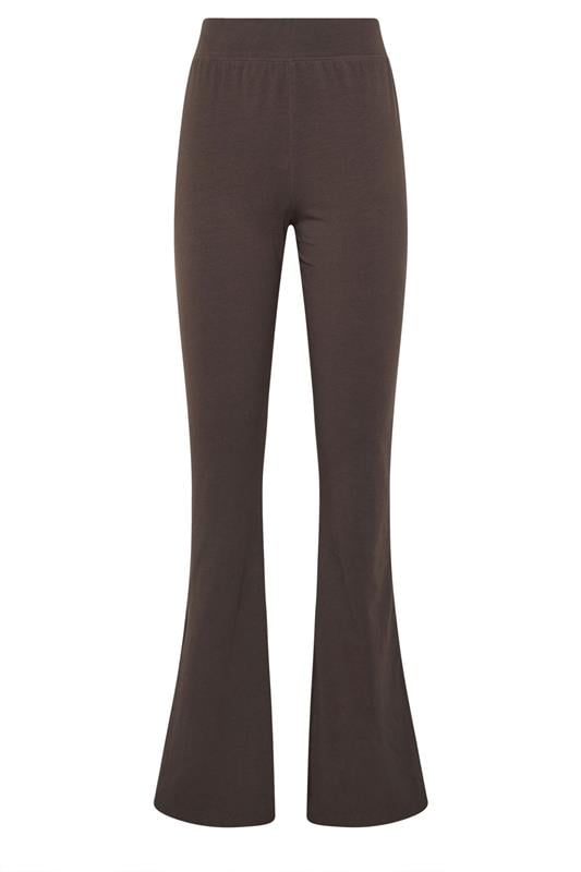LTS Tall Chocolate Brown Striped Kick Flare Leggings | Long Tall Sally 5
