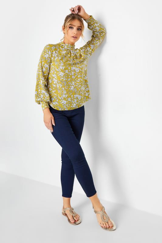 M&Co Yellow Floral Print High Neck Blouse | M&Co 2