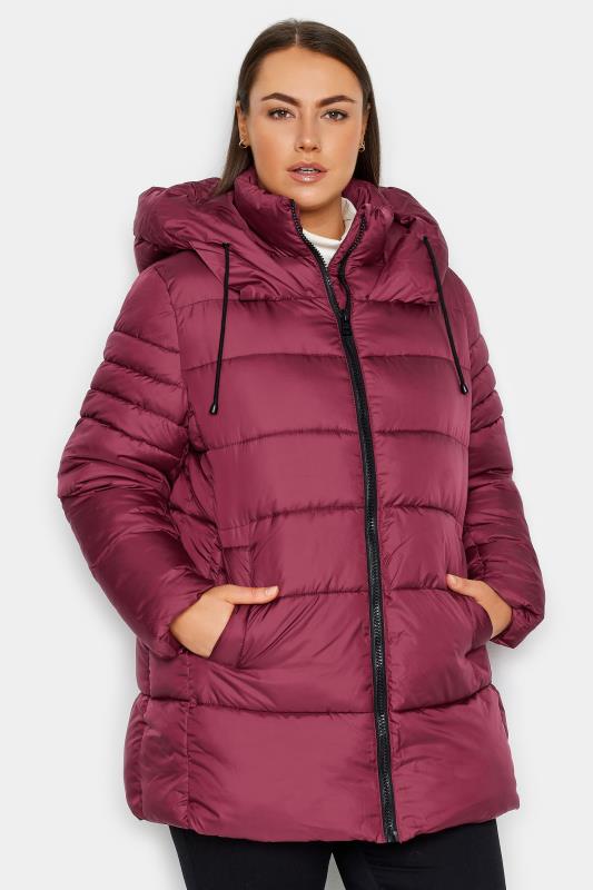 Evans Berry Red Padded Coat 1