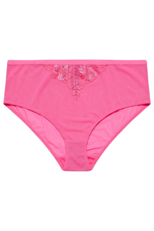 YOURS 2 PACK Plus Size Pink & Black Briefs | Yours Clothing 7