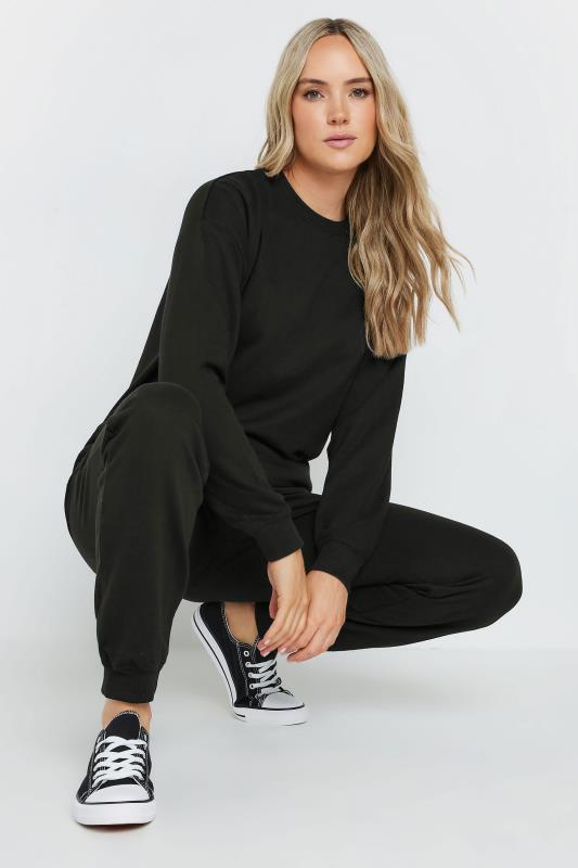 LTS Tall Black Cuffed Drawstring Joggers | Long Tall Sally  5