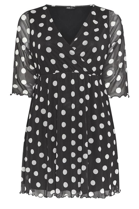 YOURS Plus Size Black Polka Dot Tunic Top| Yours Clothing 6