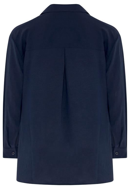 EVANS Curve Navy Blue Long Sleeve Shirt | Evans 6
