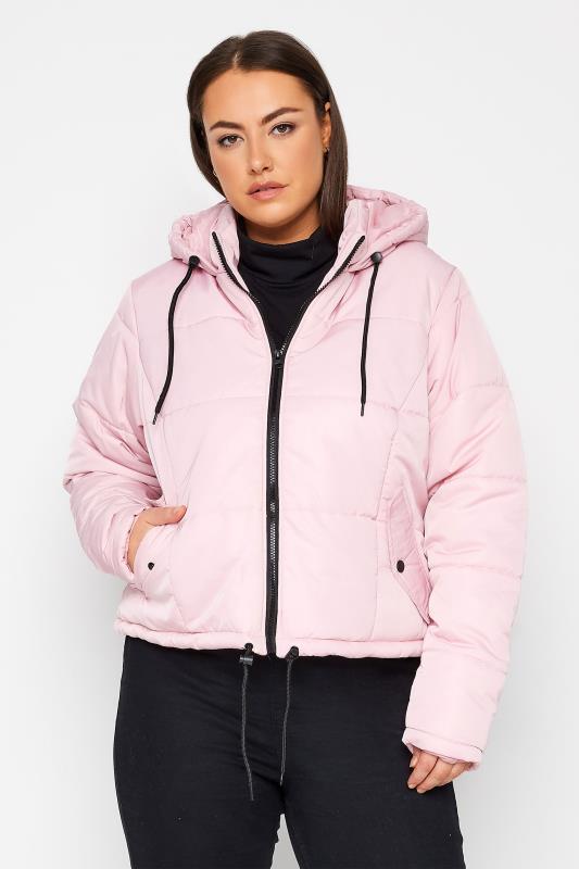 Monki Oversized Long Puffer Jacket in Pink | Lyst UK