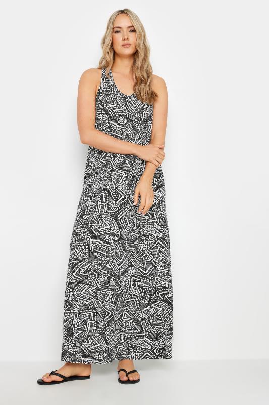 LTS Tall Women's Black Abstract Print Racer Back Maxi Dress | Long Tall Sally 2