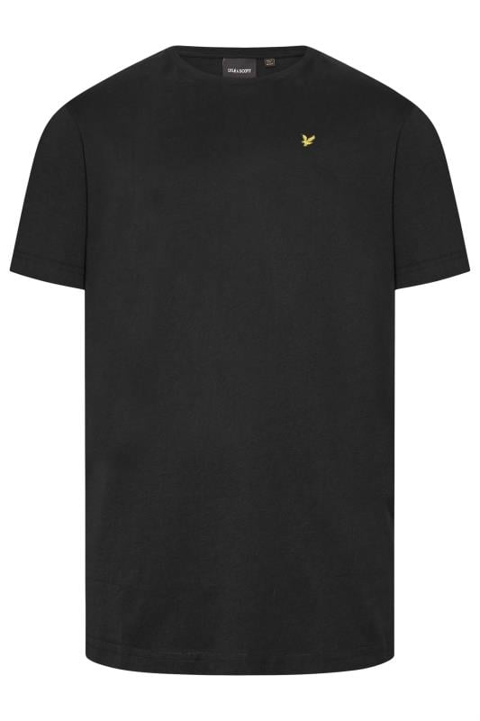 LYLE & SCOTT Big & Tall Black Plain T-Shirt | BadRhino 3