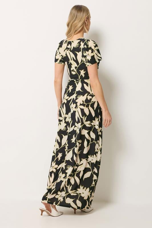 LTS Tall Black Floral Twist Front Maxi Dress | LongTallSally 2