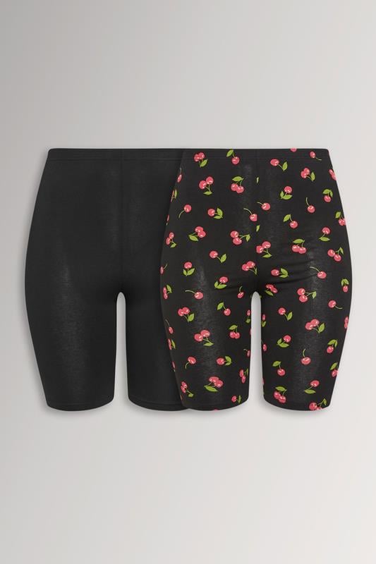  YOURSET 2 PACK Curve Black Cherry Cycling Shorts