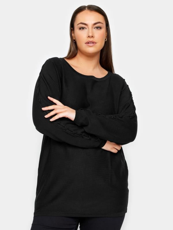 Evans Black Knot Sleeve Jumper 1