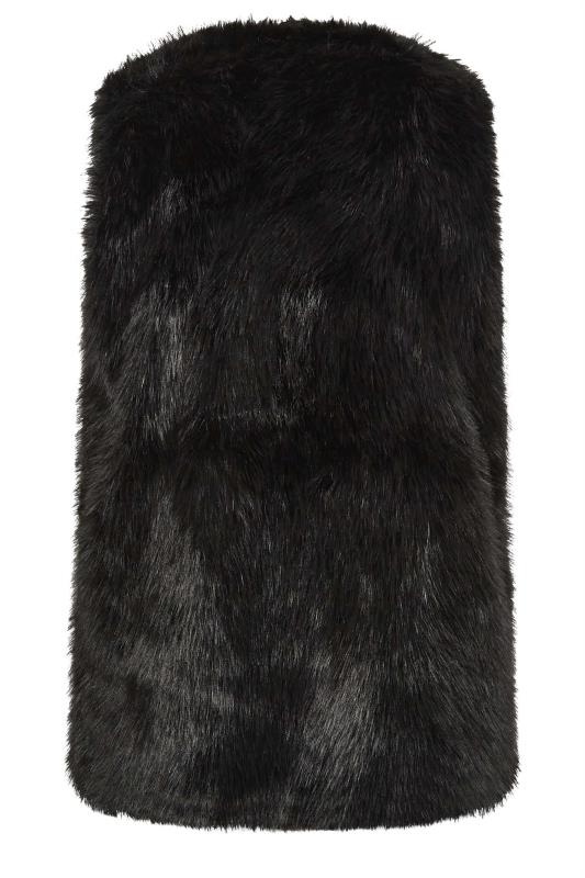YOURS Plus Size Black Faux Fur Gilet | Yours Clothing 7