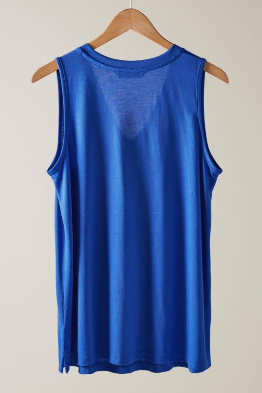 EVANS Plus Size Cobalt Blue Modal Rich Vest Top | Evans 7