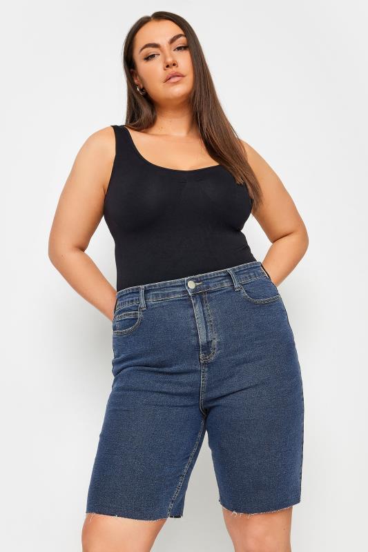 Plus Size  YOURS Curve Dark Blue Bermuda Shorts