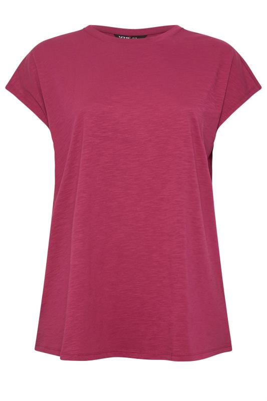 YOURS Plus Size Red Crew Neck T-Shirt | Yours Clothing 5