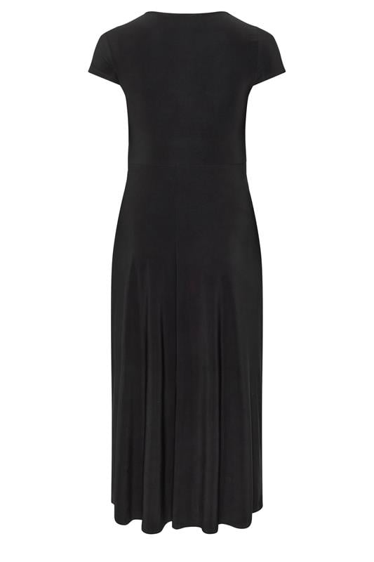 YOURS LONDON Plus Size Black Twist Front Dress | Yours Clothing 2