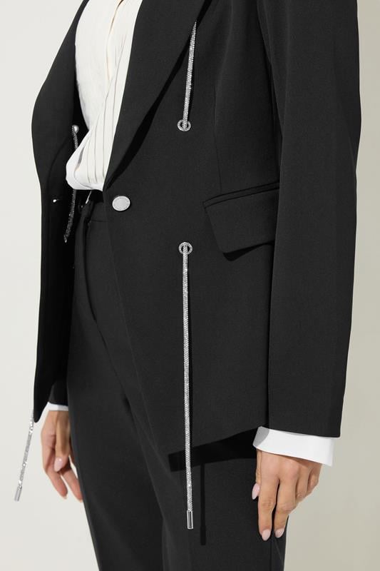 STAR Black Diamante Detail Blazer | StarByJM 5