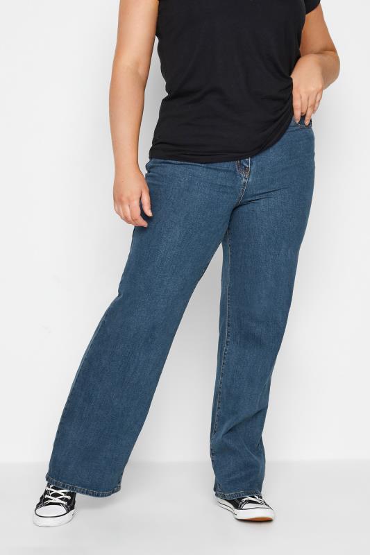 LTS Tall Indigo Blue BEA Wide Leg Jeans | Long Tall Sally 2