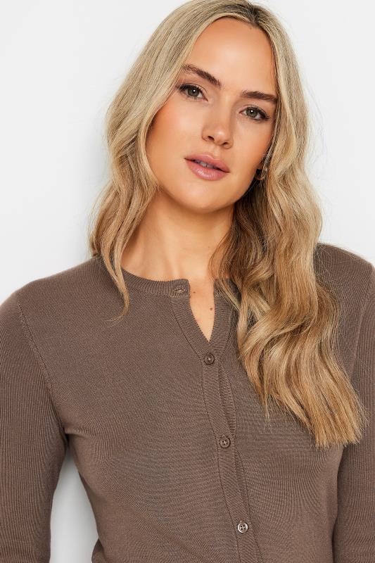 LTS Tall Mocha Brown Button Down Knit Cardigan | Long Tall Sally  4