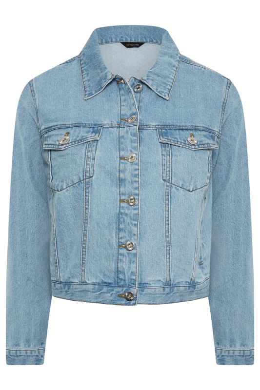 YOURS Plus Size Light Blue Denim Jacket | Yours Clothing 6