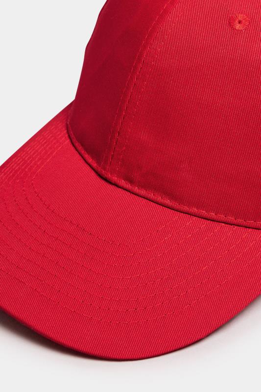 Red Baseball Cap | Yours Clothing 3